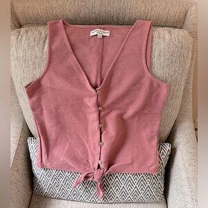 Madewell Sleeveless Tie Front Top
